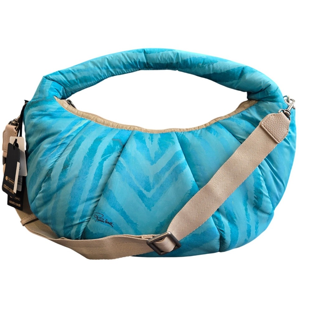 LeSportsac x Roberto Cavalli Venezia Medium Hobo Bag Blue Zebra Print